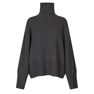 Second Female Alpha Knit T-Neck Charcoal Gray